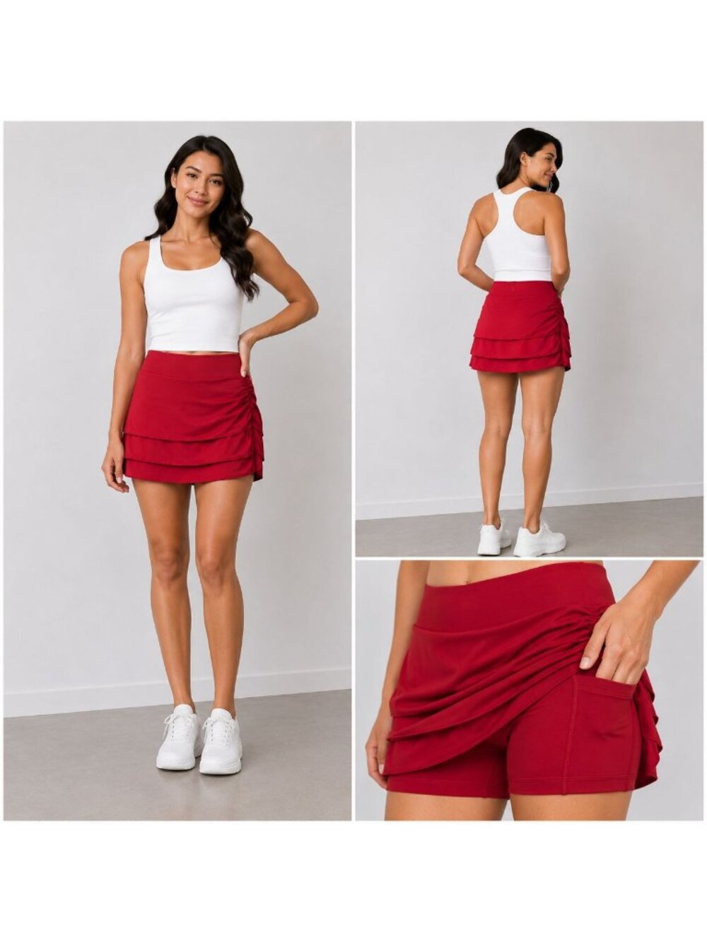 JoyLab Red High-Rise Skort With Built-In Shorts Size S - Picture 1 of 7